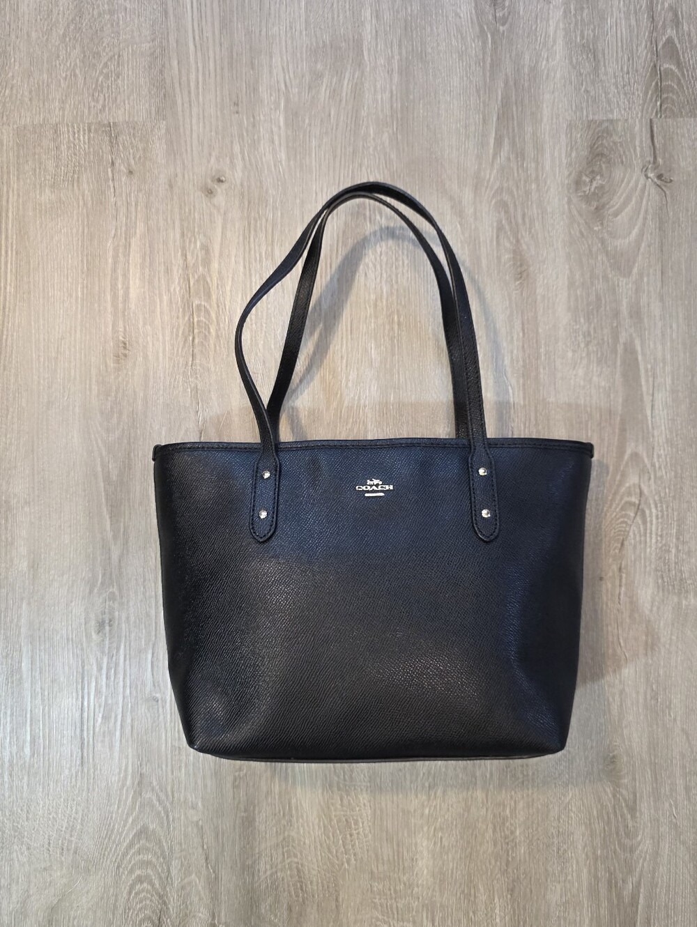 COACH City Mini Tote Bag Black Leather G2180-22967